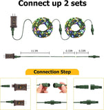 110Ft 300 LED 9 Modes Color Changing Waterproof Outdoor Christmas String Lights